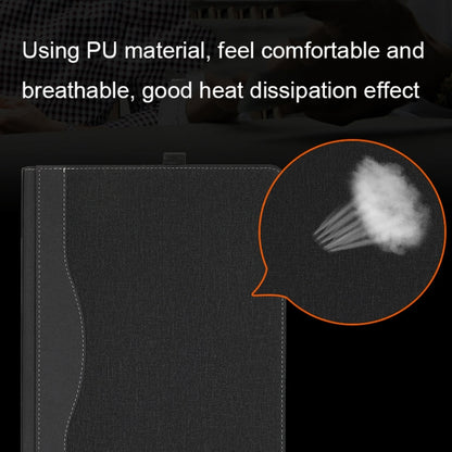 Leather All-inclusive Anti-drop Protective Case For Microsoft Surface Laptop Studio(Herringbone-Dark Gray) by bashfashion