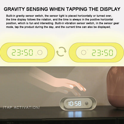 D05 Smart Induction Magnetic Night Light with Time Display,Spec: Knob Dimming by bashfashion