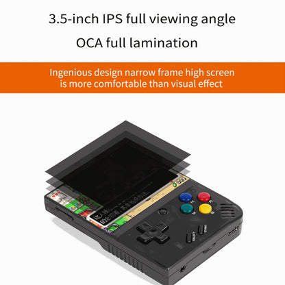 Miyoo Mini Plus 3.5 Inch IPS Screen Retro Handheld Game Console 32GB 9K Games(Transparent Black) by bashfashion