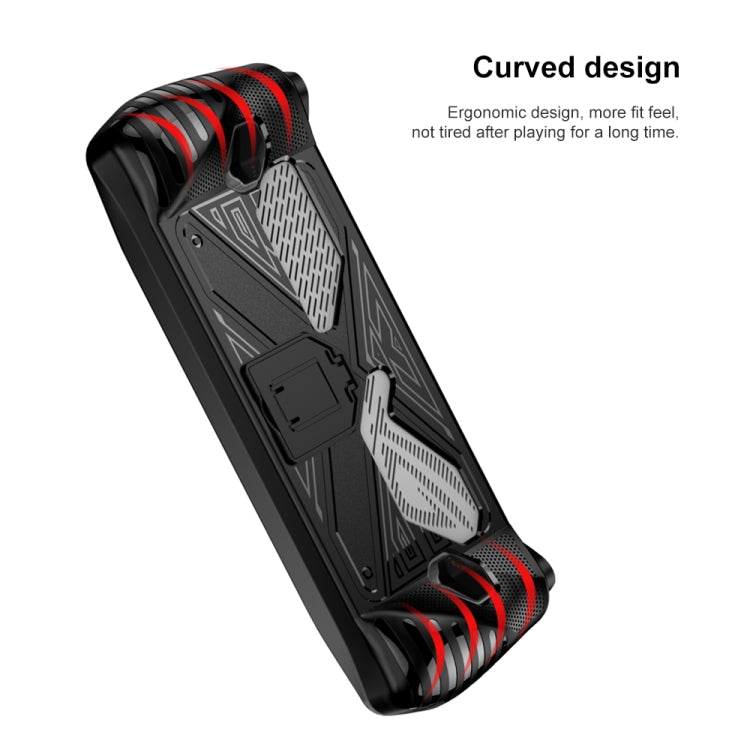 For Asus ROG Ally Game Console TPU Soft Cover With Holder Bracket(Black) by bashfashion