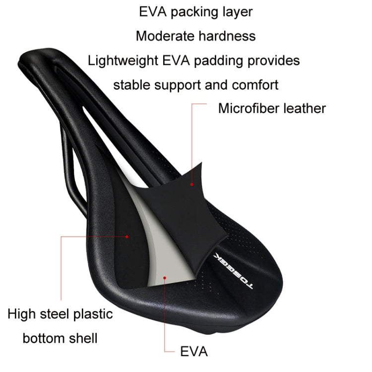 TOSEEK Bicycle Wide Seat Cushion Shock Absorption Comfortable Saddle, Color: Orange by TOSEEK