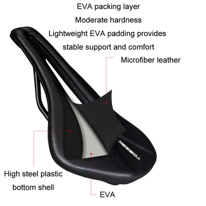 TOSEEK Bicycle Wide Seat Cushion Shock Absorption Comfortable Saddle, Color: Orange by TOSEEK