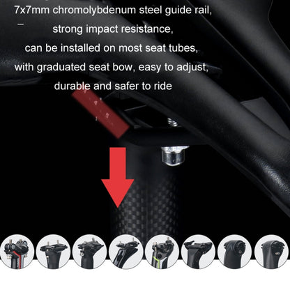 TOSEEK Bicycle Wide Seat Cushion Shock Absorption Comfortable Saddle, Color: White by TOSEEK