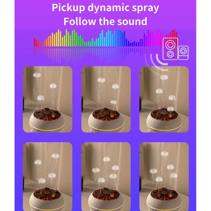 Dynamic Multi-Spray Aromatherapy Diffuser With Colorful Lights Remote Control Humidifier EU Plug(V80 Spit Circle Upgrade Model) by bashfashion