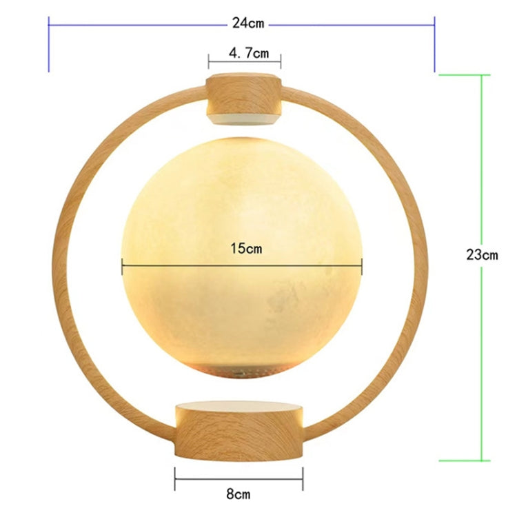 Magnetic Levitation Bluetooth Speaker Ornament Desktop Ambient Glow Night Lights, Style: Light Pattern Starry Moon(UK Plug) by bashfashion