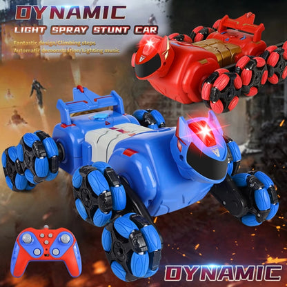 2.4G Kids Remote Control Toy Car Stunt Robot Dog Gesture Sensor Lights Music Spray Climbing Car, Color: Red Single RC by bashfashion