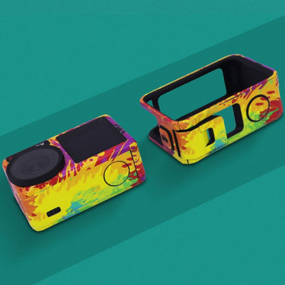 For DJI Action 4 Motion Camera Stickers All Inclusive Photo Frame Color Changing Stickers Accessories, Style: AC4-12 Circuit Blue by bashfashion