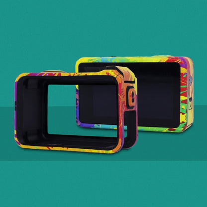 For DJI Action 4 Motion Camera Stickers All Inclusive Photo Frame Color Changing Stickers Accessories, Style: AC4-12 Circuit Blue by bashfashion