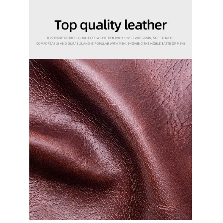 BULL CAPTAIN 0203 RFID Anti-theft Top-layer Cowhide Multiple Card Slots Wallet(Coffee Horizontal) by BULL CAPTAIN