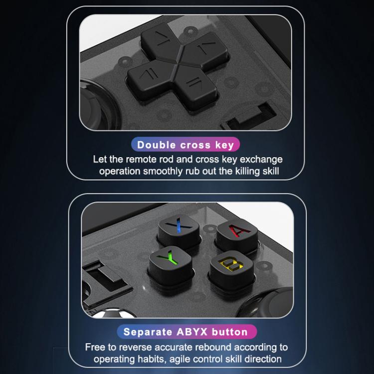 Portable Open Source GBA/FC Arcade Handheld Game Console, Size: 128G(Transparent Black) by bashfashion