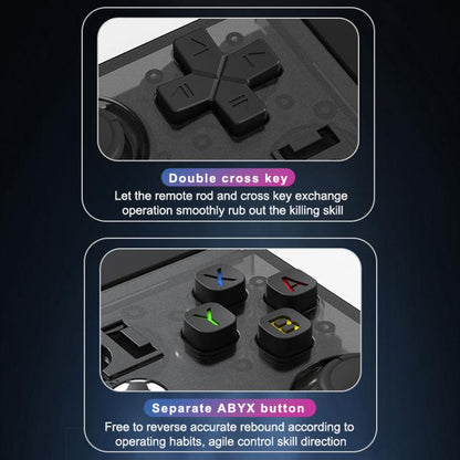 Portable Open Source GBA/FC Arcade Handheld Game Console, Size: 64G(Transparent Blue) by bashfashion