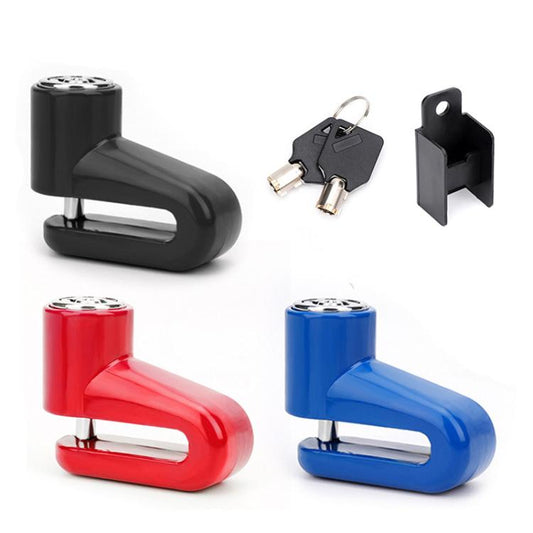 Bicycle Disc Brake Lock Portable Motorcycle Reminder Rope Lock Accessories(With Reminder Cord Red) by bashfashion